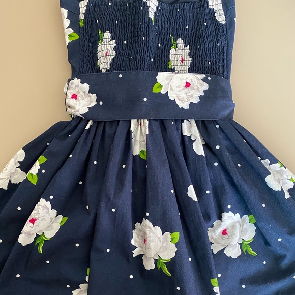 Abercrombie Girls flowered Blue Dress Sz S - Picture 4 of 4
